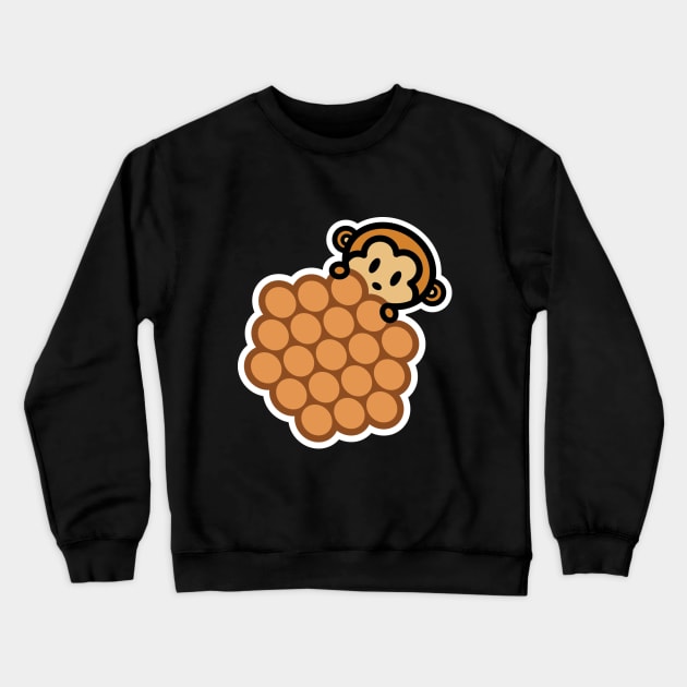 Monkey Egg Puffs Waffles Bambu Brand Crewneck Sweatshirt by Bambu